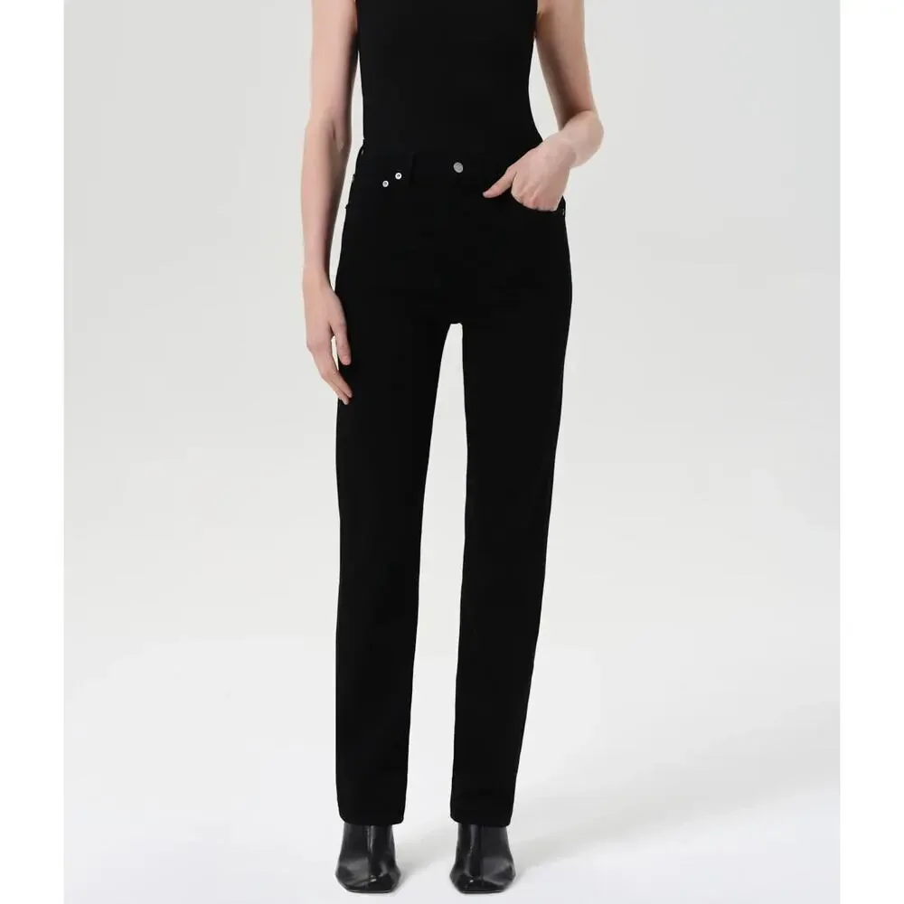 AGOLDE 90's Pinch Waist Straight Long Jeans in 